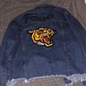 Embroidered denim jacket